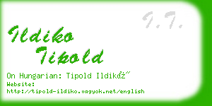 ildiko tipold business card